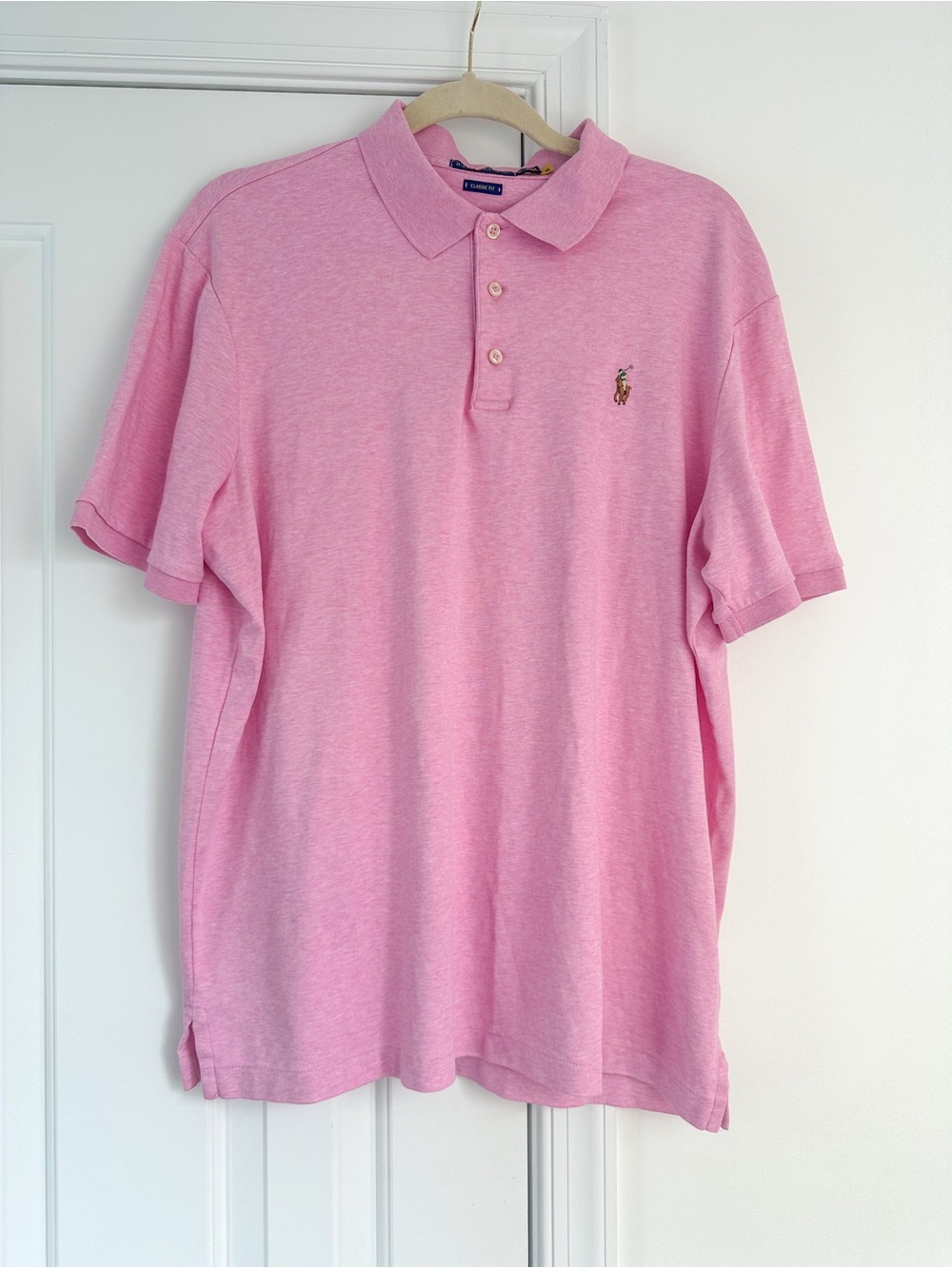 Polo by Ralph Lauren Men’s Pink Knit Polo size Large NWOT